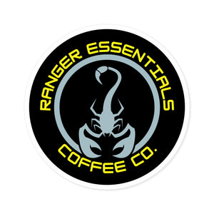 RECC Round Stickers, Indoor\Outdoor (Scorpion Logo w Yellow Text)