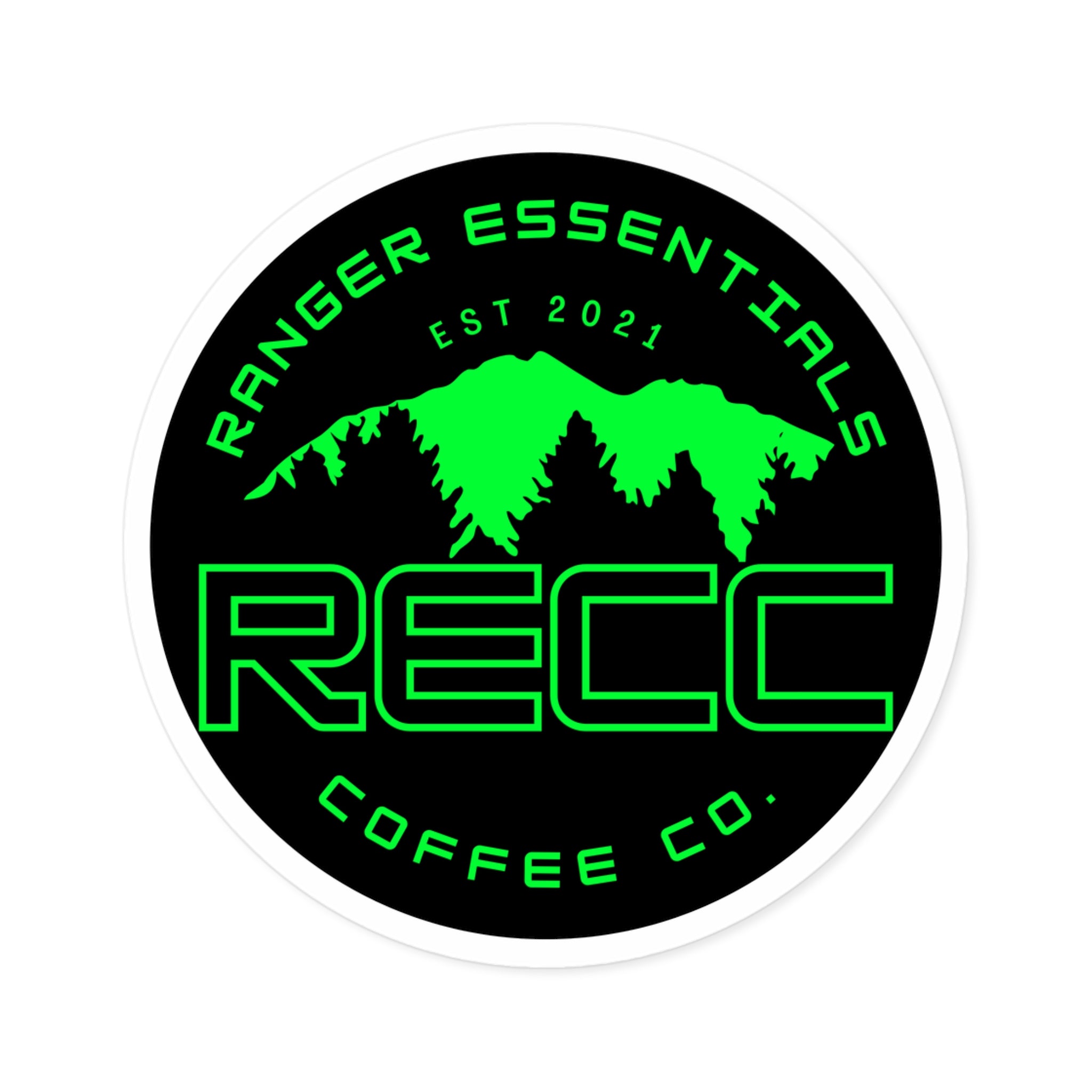 RECC Round Stickers, Indoor\Outdoor (Green Mountain Logo)