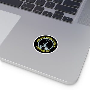 RECC Round Stickers, Indoor\Outdoor (Scorpion Logo w Yellow Text)