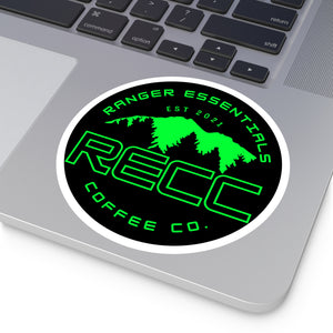 RECC Round Stickers, Indoor\Outdoor (Green Mountain Logo)