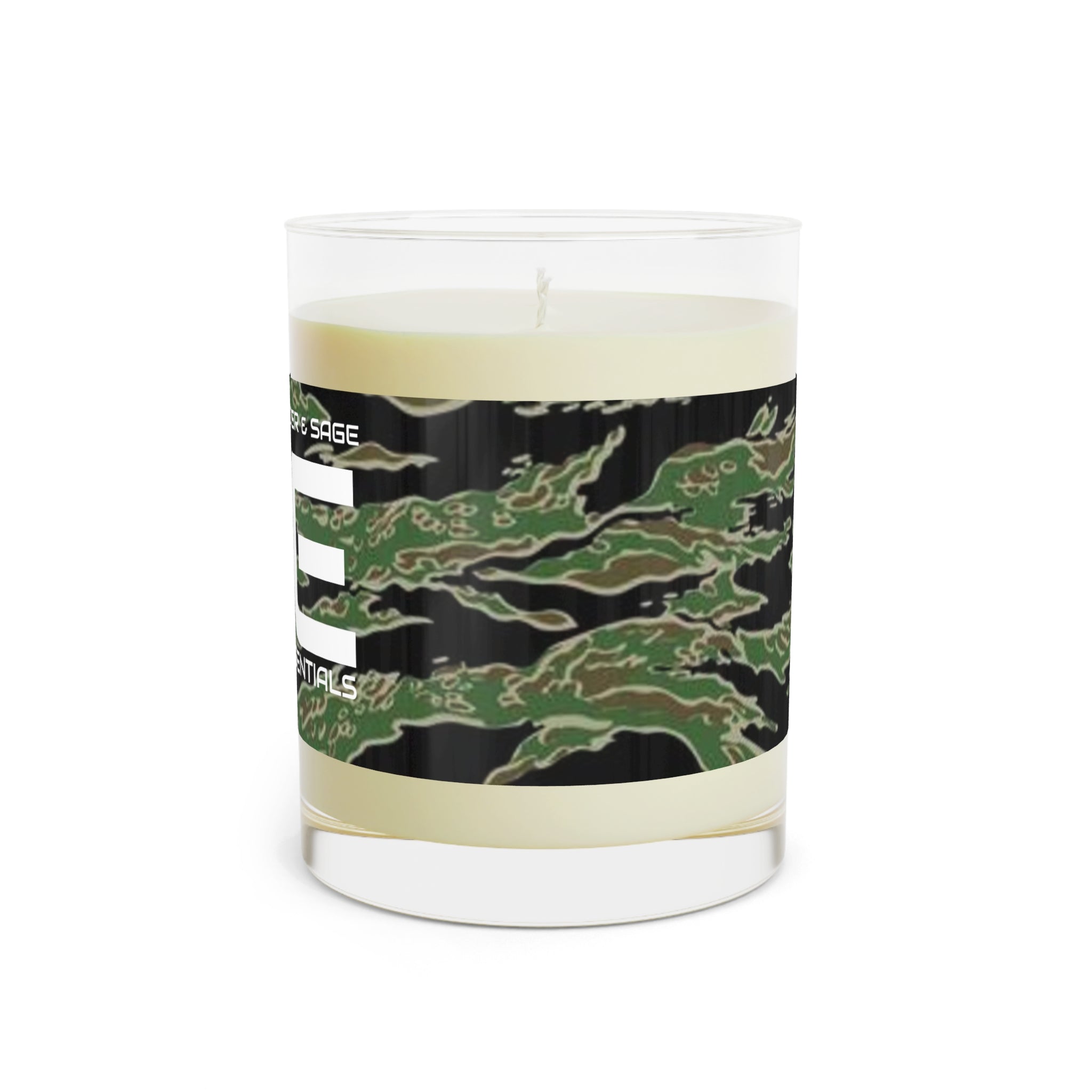 RECC Tiger Camo Scented Candle - Full Glass, 11oz