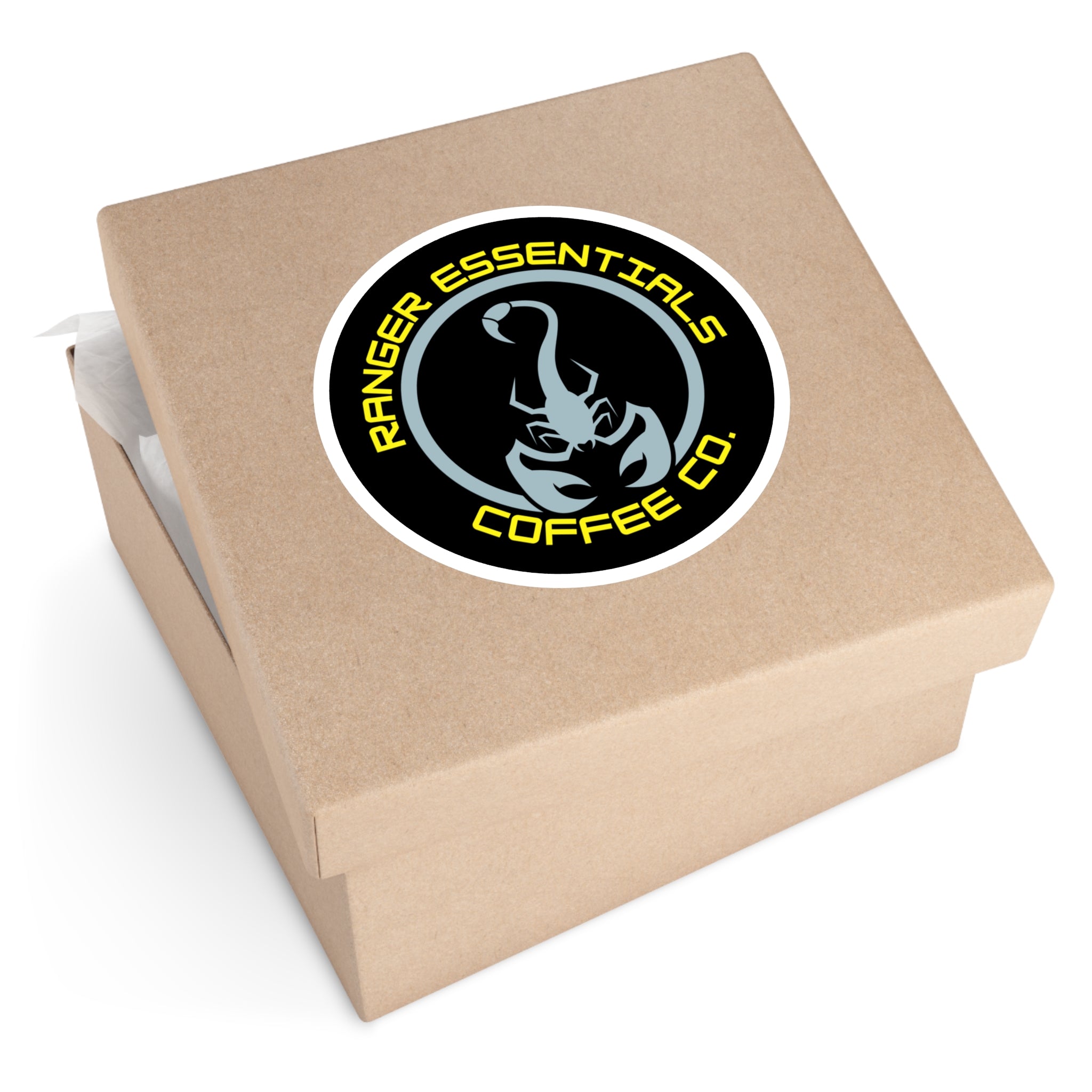 RECC Round Stickers, Indoor\Outdoor (Scorpion Logo w Yellow Text)