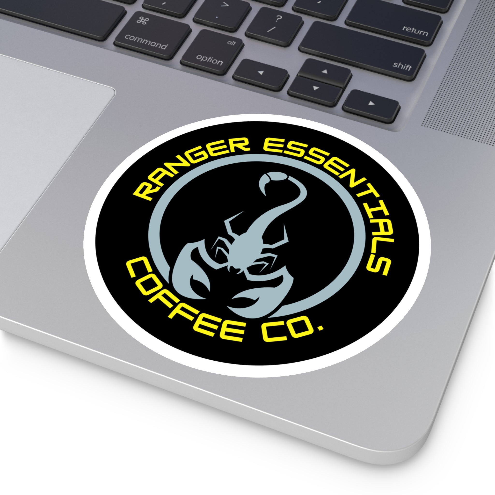 RECC Round Stickers, Indoor\Outdoor (Scorpion Logo w Yellow Text)