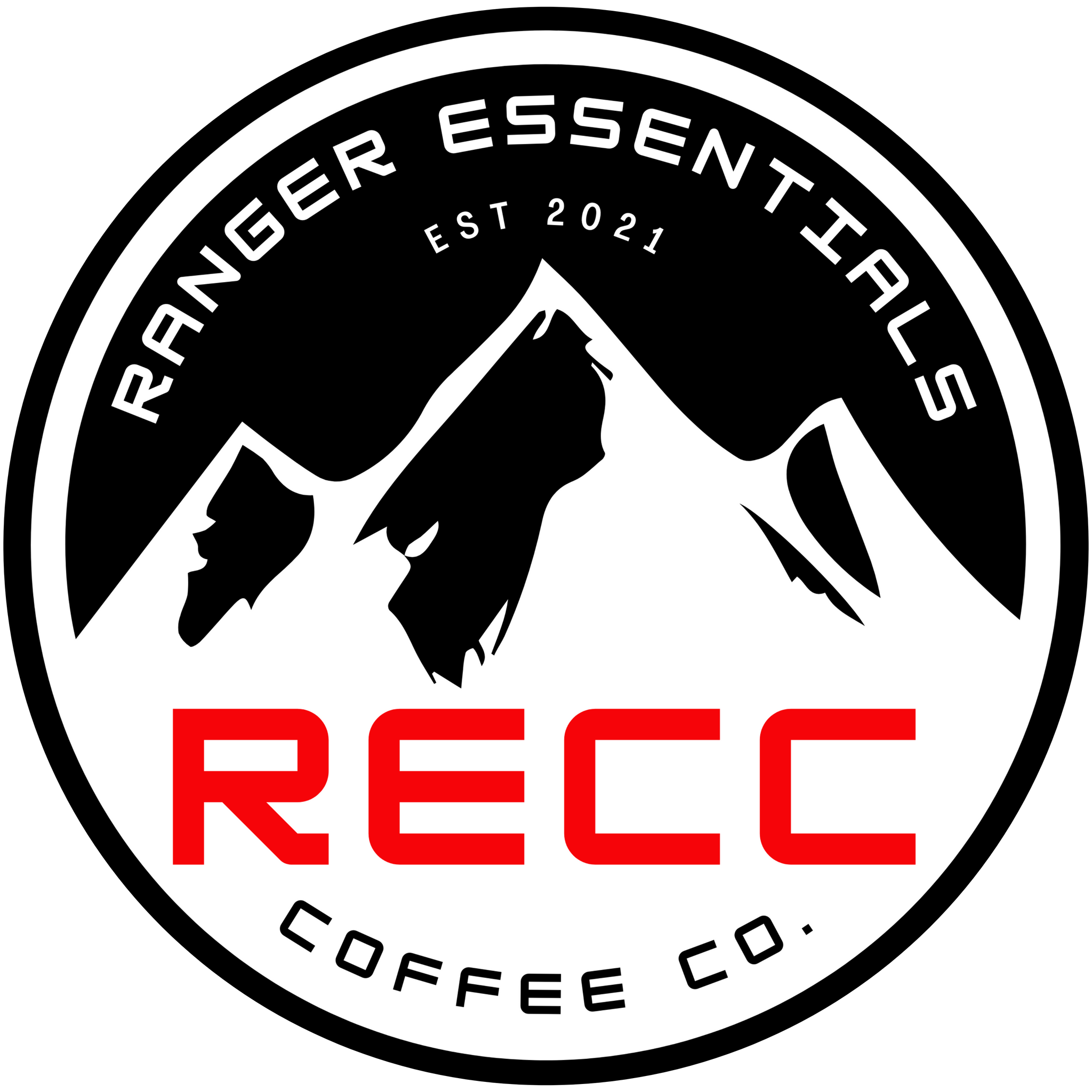 RECC Sticker w Mountain Waterproof Vinyl Logo 3 in.